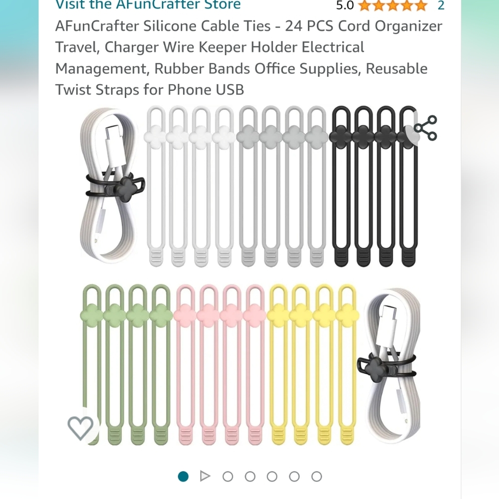 Silicone cord organizers